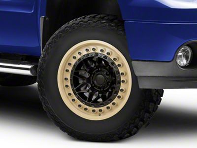 Black Rhino Alpha Matte Black with Sand Lip 6-Lug Wheel; 17x9; 0mm Offset (07-13 Sierra 1500)