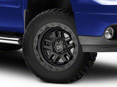 Black Rhino Barstow Textured Matte Black 6-Lug Wheel; 18x9.5; 12mm Offset (07-13 Sierra 1500)
