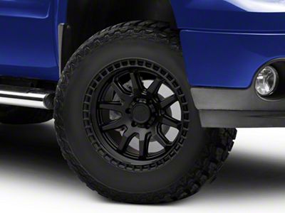 Black Rhino Calico Matte Black 6-Lug Wheel; 17x8.5; -10mm Offset (07-13 Sierra 1500)