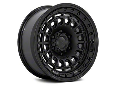 Black Rhino Sahara Matte Black with Gloss Black Lip 6-Lug Wheel; 17x9; 0mm Offset (07-13 Sierra 1500)