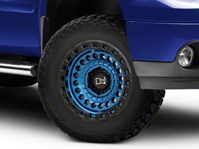 Black Rhino Sentinel Cobalt Blue with Black Ring 6-Lug Wheel; 17x8.5; -10mm Offset (07-13 Sierra 1500)