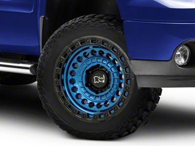 Black Rhino Sentinel Cobalt Blue with Black Ring 6-Lug Wheel; 20x9.5; 12mm Offset (07-13 Sierra 1500)