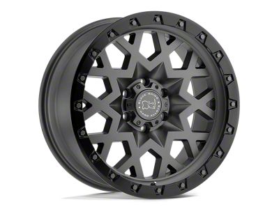 Black Rhino Sprocket Matte Gunmetal with Black Ring 6-Lug Wheel; 17x9.5; 6mm Offset (07-13 Sierra 1500)