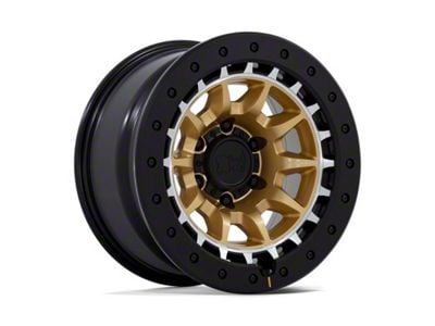 Black Rhino Tusk Matte Gold with Machined Ring 6-Lug Wheel; 17x8.5; -10mm Offset (07-13 Sierra 1500)