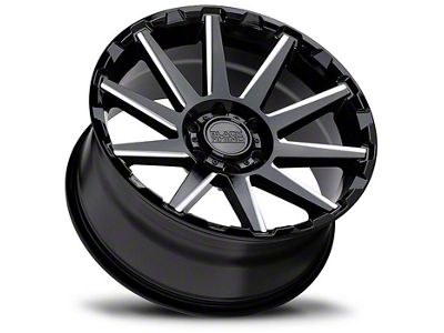 Black Rhino Typhoon Gloss Black Milled 6-Lug Wheel; 20x9.5; -18mm Offset (07-13 Sierra 1500)