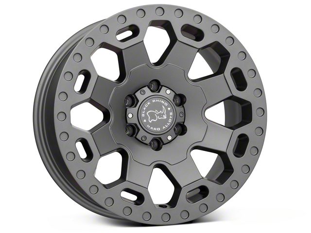 Black Rhino Warlord Matte Gunmetal 6-Lug Wheel; 18x8; 35mm Offset (07-13 Sierra 1500)