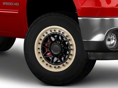 Black Rhino Alpha Matte Black with Sand Lip 8-Lug Wheel; 18x9; 0mm Offset (11-14 Sierra 3500 HD SRW)