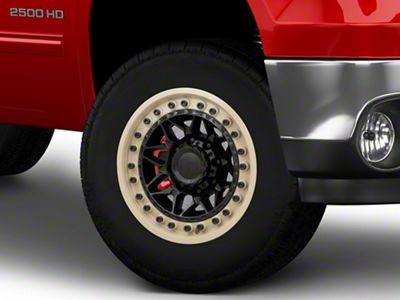 Black Rhino Alpha Matte Black with Sand Lip 8-Lug Wheel; 18x9; 20mm Offset (11-14 Sierra 3500 HD SRW)