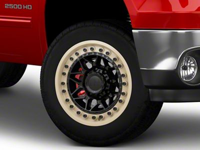 Black Rhino Alpha Matte Black with Sand Lip 8-Lug Wheel; 20x10; -18mm Offset (11-14 Sierra 3500 HD SRW)