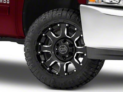 Black Rhino Sierra Gloss Black Milled 6-Lug Wheel; 22x10; 12mm Offset (07-13 Silverado 1500)