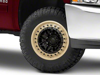 Black Rhino Alpha Matte Black with Sand Lip 6-Lug Wheel; 17x9; 0mm Offset (07-13 Silverado 1500)