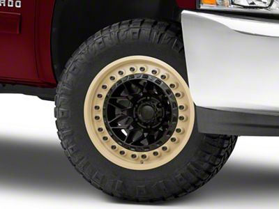Black Rhino Alpha Matte Black with Sand Lip 6-Lug Wheel; 18x9; 20mm Offset (07-13 Silverado 1500)