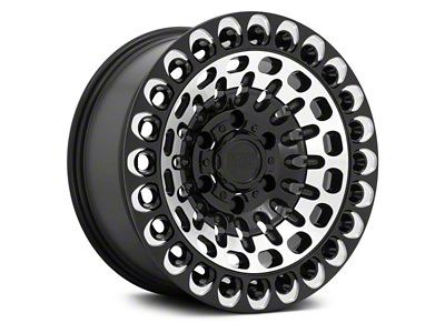 Black Rhino Labyrinth Gloss Black Machined 6-Lug Wheel; 17x9.5; -18mm Offset (07-13 Silverado 1500)