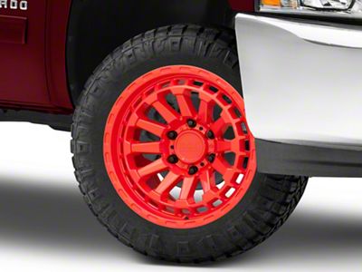Black Rhino Raid Gloss Red 6-Lug Wheel; 20x9.5; -18mm Offset (07-13 Silverado 1500)