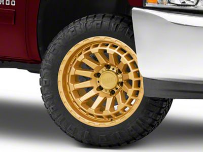Black Rhino Raid Gold 6-Lug Wheel; 20x9.5; 12mm Offset (07-13 Silverado 1500)