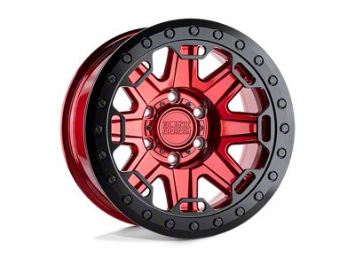 Black Rhino Rift Beadlock Candy Red with Black Ring 6-Lug Wheel; 17x8.5; -30mm Offset (07-13 Silverado 1500)