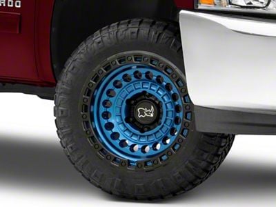 Black Rhino Sentinel Cobalt Blue with Black Ring 6-Lug Wheel; 20x9.5; 12mm Offset (07-13 Silverado 1500)