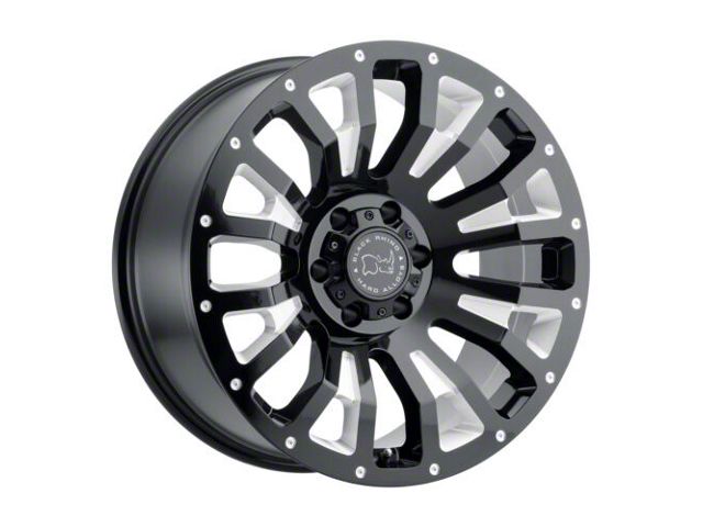 Black Rhino Pinatubo Gloss Black Milled 8-Lug Wheel; 17x9.5; -18mm Offset (11-14 Silverado 2500 HD)