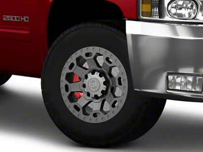 Black Rhino Warlord Matte Gunmetal 8-Lug Wheel; 17x9; 12mm Offset (11-14 Silverado 2500 HD)