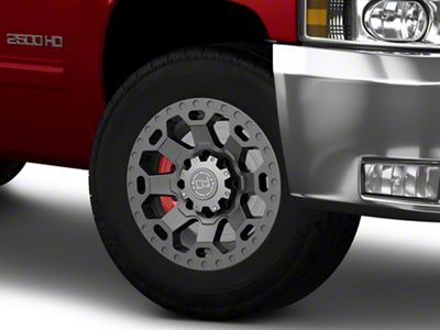 Black Rhino Warlord Matte Gunmetal 8-Lug Wheel; 18x9; -12mm Offset (11-14 Silverado 2500 HD)
