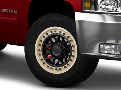 Black Rhino Alpha Matte Black with Sand Lip 8-Lug Wheel; 18x9; 20mm Offset (11-14 Silverado 3500 HD SRW)