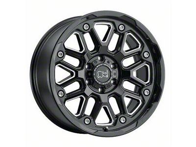 Black Rhino Hollister Gloss Black Milled 8-Lug Wheel; 17x9.5; 6mm Offset (11-14 Silverado 3500 HD SRW)