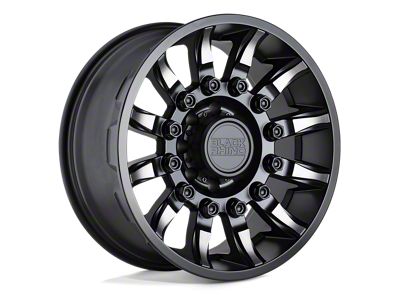 Black Rhino Mission Matte Black with Machined Tinted Spokes 8-Lug Wheel; 18x9; 6mm Offset (11-14 Silverado 3500 HD SRW)