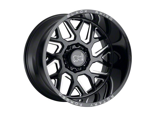 Black Rhino Reaper Gloss Black Milled 8-Lug Wheel; 20x11.5; -44mm Offset (11-14 Silverado 3500 HD SRW)