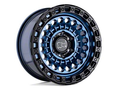 Black Rhino Sentinel Cobalt Blue with Black Ring 8-Lug Wheel; 17x8.5; 0mm Offset (11-14 Silverado 3500 HD SRW)