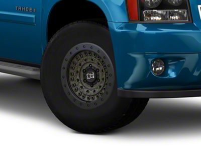 Black Rhino Barricade Olive Drab Green with Black Rock Guard 6-Lug Wheel; 17x8.5; -18mm Offset (07-14 Tahoe)