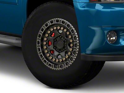Black Rhino Carbine Matte Black with Machined Tinted Ring 6-Lug Wheel; 17x8.5; -18mm Offset (07-14 Tahoe)