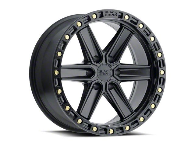 Black Rhino Henderson Matte Black with Brass Bolts 6-Lug Wheel; 17x9; 12mm Offset (07-14 Tahoe)