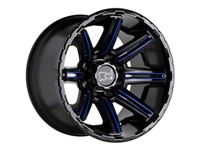 Black Rhino Rampage Gloss Black with Red Inner Lip 6-Lug Wheel; 20x9.5; 12mm Offset (07-14 Tahoe)