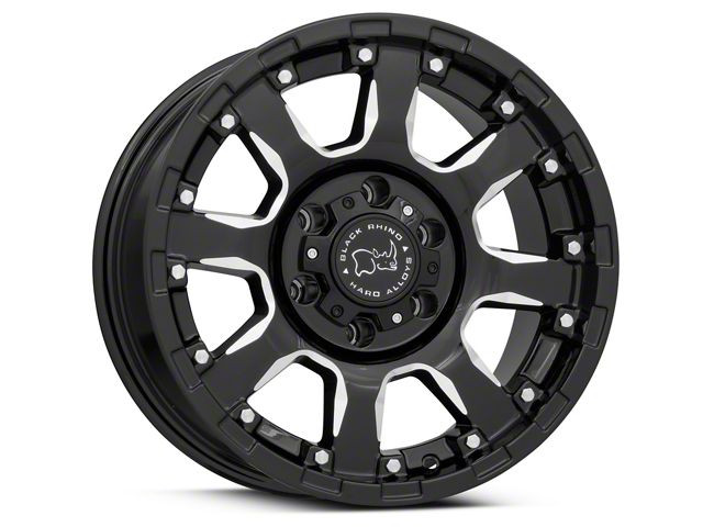 Black Rhino Sierra Gloss Black Milled 6-Lug Wheel; 17x9; 12mm Offset (07-14 Tahoe)