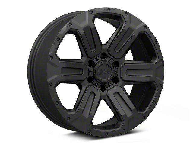 Black Rhino Wanaka Matte Black 6-Lug Wheel; 18x9; 12mm Offset (07-14 Tahoe)