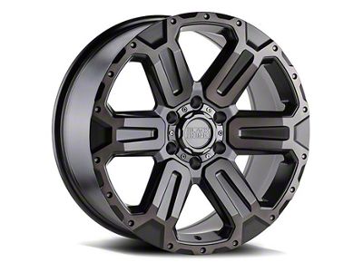 Black Rhino Wanaka Matte Gunmetal with Brushed Face and Gunmetal Tint 6-Lug Wheel; 17x8.5; 12mm Offset (07-14 Tahoe)