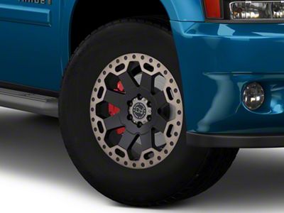 Black Rhino Warlord Matte Black with Machined Dark Tint Lip 6-Lug Wheel; 18x9; 12mm Offset (07-14 Tahoe)
