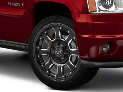 Black Rhino Sierra Gloss Black Milled 6-Lug Wheel; 22x10; 12mm Offset (07-14 Yukon)