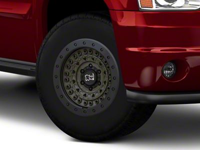 Black Rhino Barricade Olive Drab Green with Black Rock Guard 6-Lug Wheel; 17x8.5; -18mm Offset (07-14 Yukon)