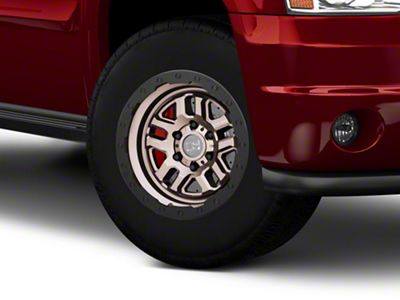 Black Rhino Barstow Matte Bronze with Matte Black Lip 6-Lug Wheel; 17x9.5; 12mm Offset (07-14 Yukon)