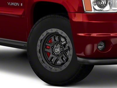 Black Rhino Barstow Textured Matte Black 6-Lug Wheel; 17x9.5; 12mm Offset (07-14 Yukon)