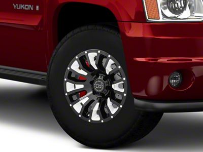 Black Rhino Pinatubo Gloss Black Milled 6-Lug Wheel; 17x9.5; -18mm Offset (07-14 Yukon)