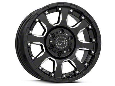 Black Rhino Sierra Gloss Black Milled 6-Lug Wheel; 17x9; 12mm Offset (07-14 Yukon)