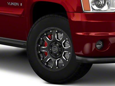 Black Rhino Sierra Gloss Black Milled 6-Lug Wheel; 18x9; 12mm Offset (07-14 Yukon)