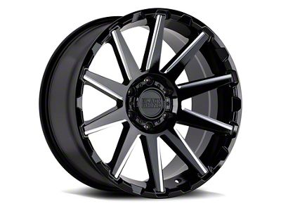 Black Rhino Typhoon Gloss Black Milled 6-Lug Wheel; 17x9.5; -18mm Offset (07-14 Yukon)