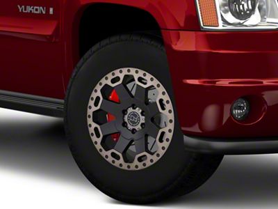 Black Rhino Warlord Matte Black with Machined Dark Tint Lip 6-Lug Wheel; 17x9; -12mm Offset (07-14 Yukon)