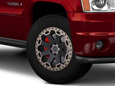 Black Rhino Warlord Matte Black with Machined Dark Tint Lip 6-Lug Wheel; 18x9; 12mm Offset (07-14 Yukon)