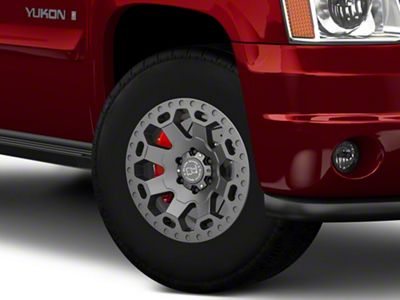Black Rhino Warlord Matte Gunmetal 6-Lug Wheel; 17x9; 12mm Offset (07-14 Yukon)