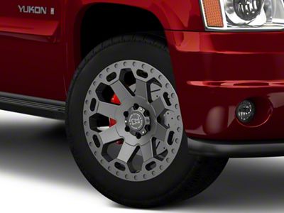 Black Rhino Warlord Matte Gunmetal 6-Lug Wheel; 20x9; 12mm Offset (07-14 Yukon)