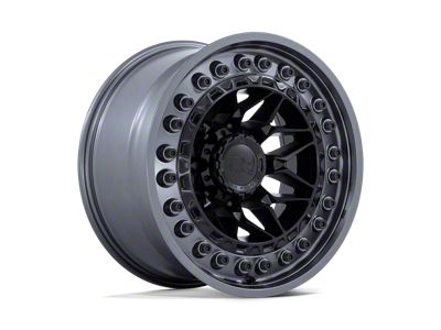 Black Rhino Alpha Matte Black with Gunmetal Lip 8-Lug Wheel; 20x10; -18mm Offset (08-10 F-250 Super Duty)